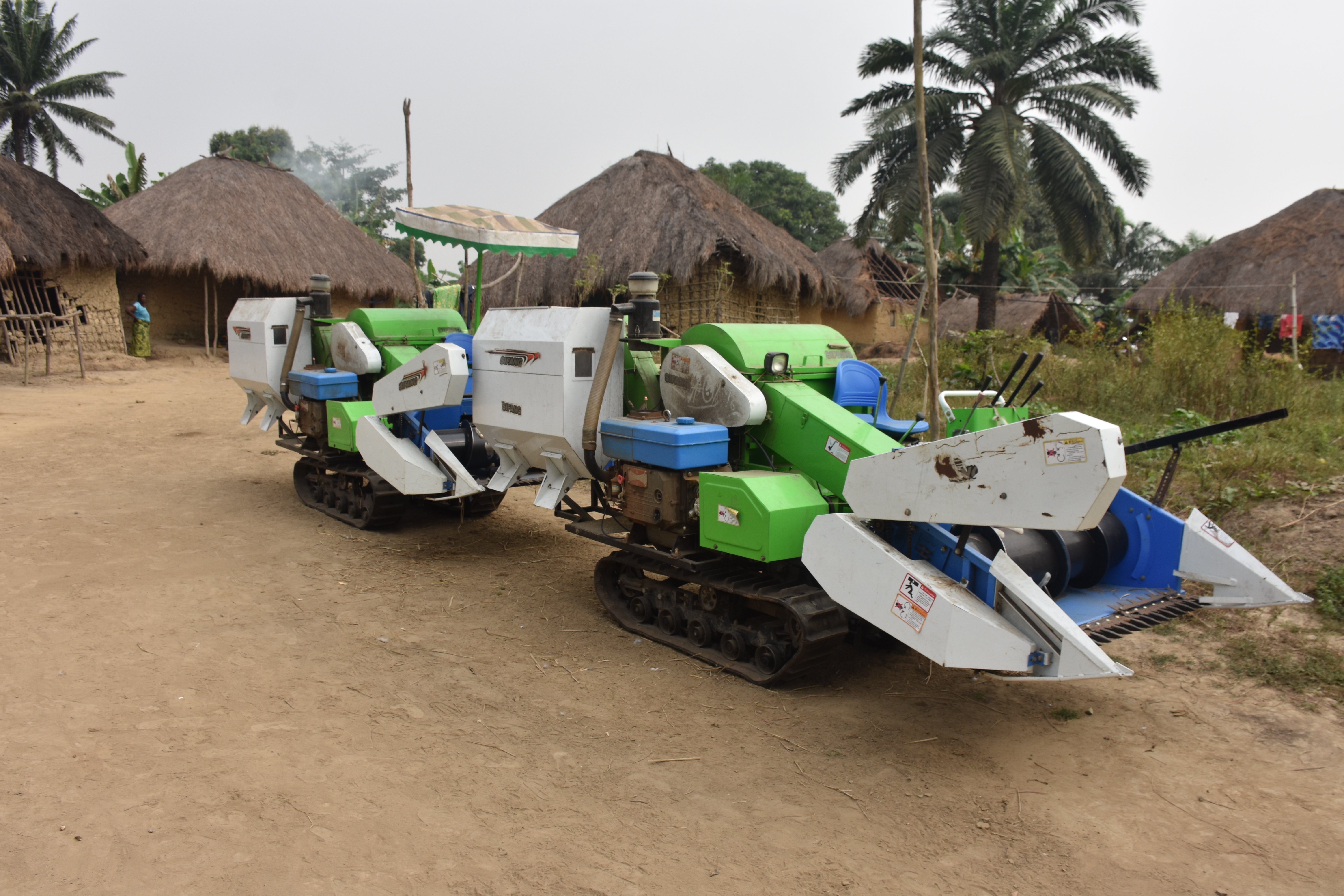 A fleet of combine harvesters in each of the communities we operate